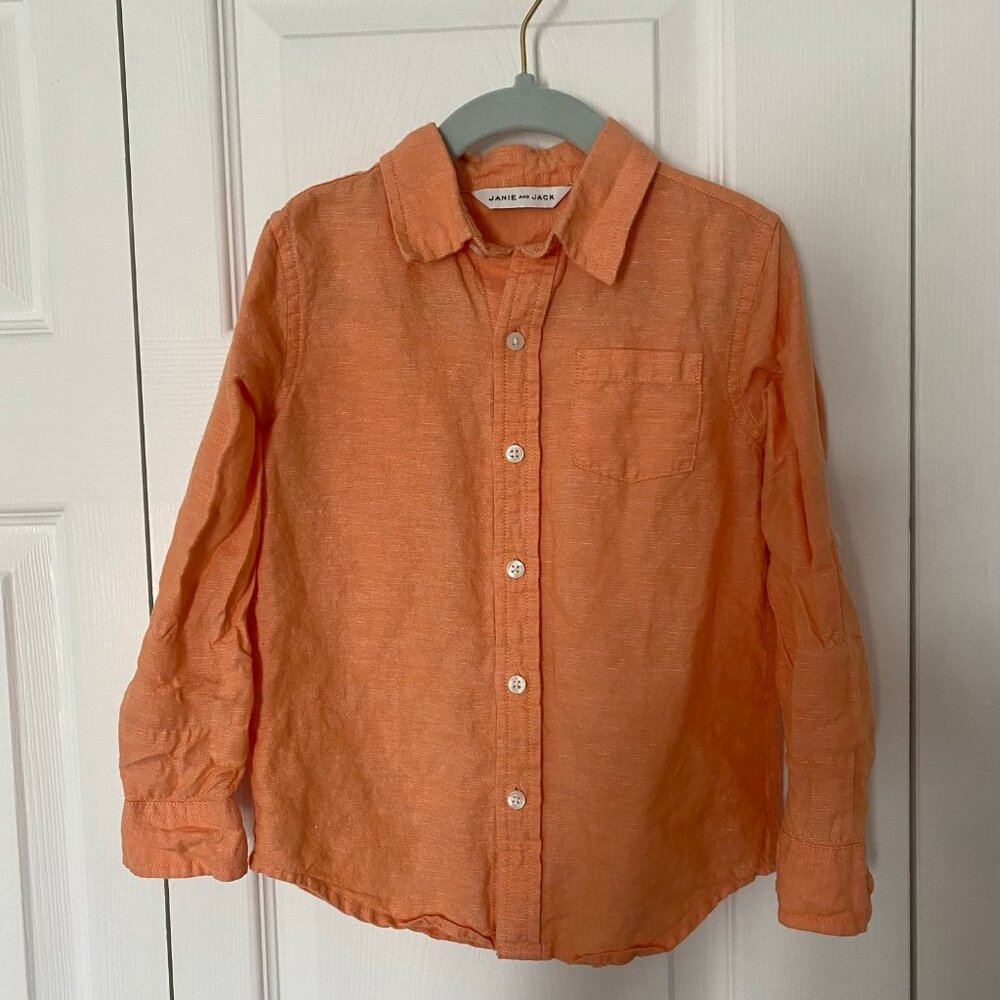 Janie and Jack linen long sleeve shirt 4T